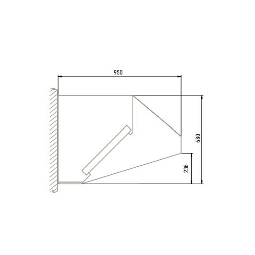 Campana Mural 1000x950x680 mm.