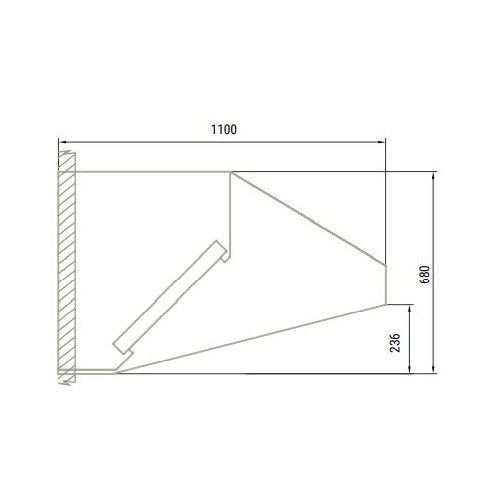 Campana Mural 1250x1100x680 mm.