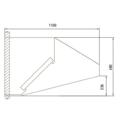 Campana Mural 1250x1100x680 mm.