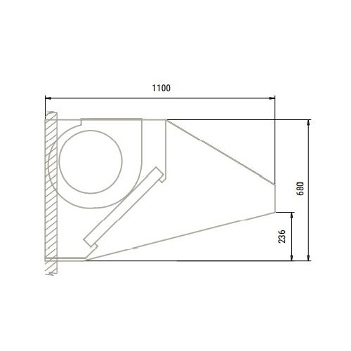 Campana Mural 1000x1100x680 mm Con Turbina