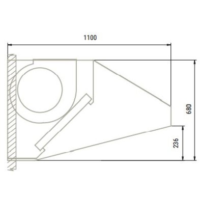 Campana Mural 1000x1100x680 mm Con Turbina