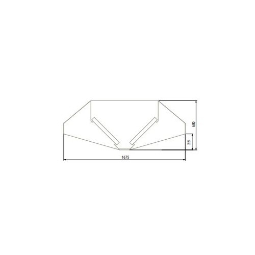 Campana industrial Central de 1500x1675x680 mm.