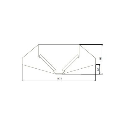 Campana industrial Central de 1750x1675x680 mm.